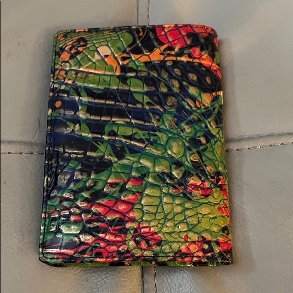 Brahmin Multicolor Crocodile Embossed Leather Passport Wallet - Picture 3 of 8